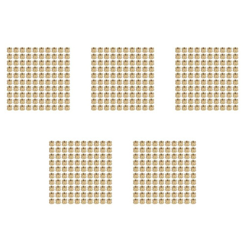 M3 x 3mm Female Thread Brass Knurled Threaded Insert Embedment Nuts 500PCS