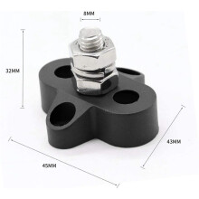 4Pcs 5/16 Inch 48V Busbar Power Terminal Block M8 Positive Negative Power Distribution Stud for RV Ship Boat