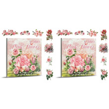 2X Flower Sticker, Scrapbooking Supplies for Adult Junk Journal 50 Sheets, Transparent Stickers and Material Paper
