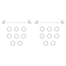 2X Adjustable Flip Calendar Holder Set 16-28 Inches Flip Calendar Chart Rod Date Cards Holder for Classroom Whiteboard