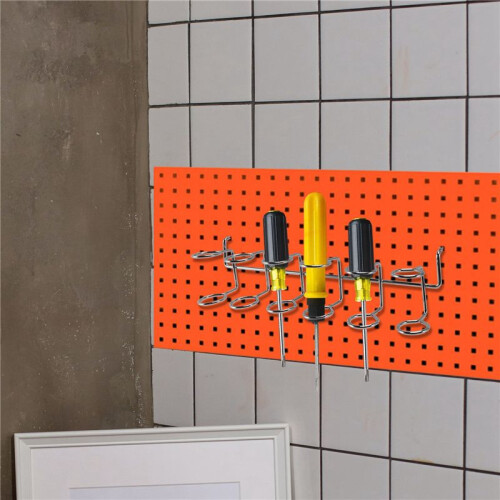 8 Pcs Screwdriver Holder Pegboard Multi-Tool Holder Accessory Pegboard Accessories Multi-Ring Tool Holder for Pegboard 2