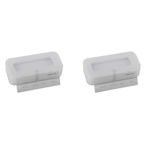 2pcs 0.01mm Microscope Slides Reticle Calibration Slide Ruler  Microscope Calibration Ruler Stage Micrometer