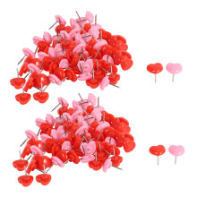 100 PCS Heart Push Pins, Red Bulletin Boards Thumb Tacks, Cute Wall Tacks Decorative for Cork Board Home and Office