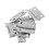 Rectangle Folding Closet Cabinet Door Hinge Hardware 1.5 Inch 30 Pcs 2