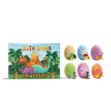6Pack Kids Bath Bombs Handmade Bubble Bombs with Dinosaur Toy Inside Fun Bathing Experience
