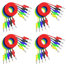 20PCS Stackable Banana to Banana Plug Test Leads Soft Electrical Test Cable Wire 3.3Ft/1M for Multimeter 1000V 15A