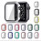 (Black(44mm)) Full Coverage Case & Screen Protector for Apple Watch Series 8/7/6/5/4/3/SE 2