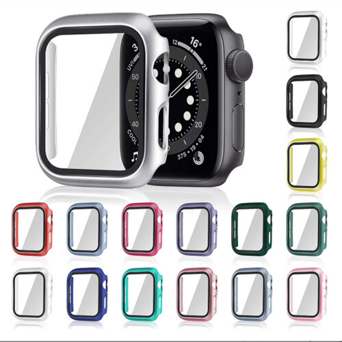 (Black(42mm)) Full Coverage Case & Screen Protector for Apple Watch Series 8/7/6/5/4/3/SE 1