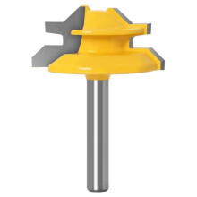 1PC 45 Degree Lock Miter Router Bit 6mm Shank Woodworking Tenon Milling Cutter Tool Drilling Milling for Wood Carbide A