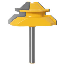 1PC 45 Degree Lock Miter Router Bit 6mm Shank Woodworking Tenon Milling Cutter Tool Drilling Milling for Wood Carbide C