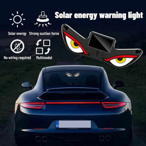 (C) Solar Powered Devil Eyes Car Light - Eye catching Demon Eyes - for Night Driving 2