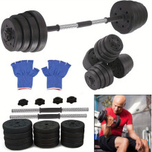 (Variant1) 30kg Dumbbells Set Adjustable Barbell Hand Weight Lifting Training for Home Gym Strength Exercise Bodybuilding