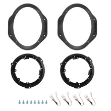 6x9'' Front Door Speaker Bracket Wire Adapter + 6.5'' Rear Speaker Wiring Spacer Kit for F150/F250/F350/F450/F550