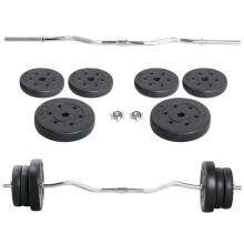 (Black) Adjustable Weightlifting Set, Weight Lifting Bars Set,