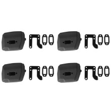 4X Silenciador de Escape de Motosierra con Placa de Junta de Soporte para 61 66 162 266 268 272 Motosierras 503476901 503406402