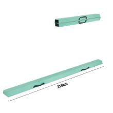 (Green) 2.1M Folding Gymnastics Balance Beam High-Density EVA Foam, Suitable for Home Gymnastics Equipment, Anti Slip Suede