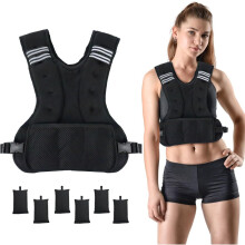 (Black, 1.8-4.5kg) Weighted Vest Adjustable Weight Vest for Men and Women Iron Sand Weight Vests for Running Training Calisthenics