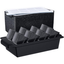 1 Set Geüpgraded Heldere IJs Tray: Maakt 8 Grote Vierkante IJs, Perfect voor Whiskey, Cocktails, Versterk Smaak