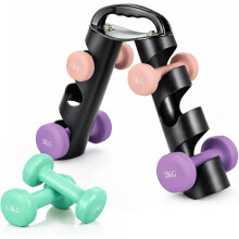 (Variant1) Dumbbells Set with Storage Rack, Set of 6 Weights for Home Gym Studio Kettlebell Training Weight Lifting Exercise