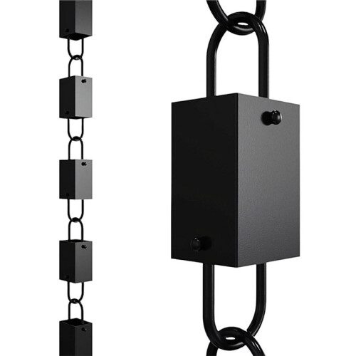 Rain Chain Rectangular Rain Chain Set RustResistant Rainchain Gutter Adapter Rain Chain for Gutter Downspout Decoration