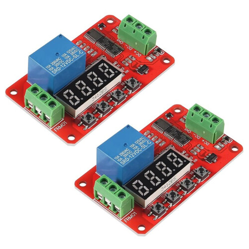 2pcs  12V FRM01 Multifunction Timer Delay Relay Module with Segment LEDs for  Home