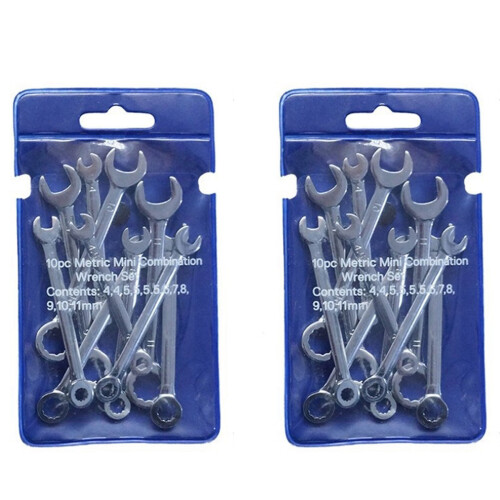 20Pcs  Engineer Wrench Dual Heads Offset Ring Spanner Tools Spanner Combination Key 4-11mm Wrenches Hand Set
