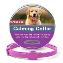 (Purple) 72CM Adjustable Anti-Flea & Tick Calming Collar for Large Dogs