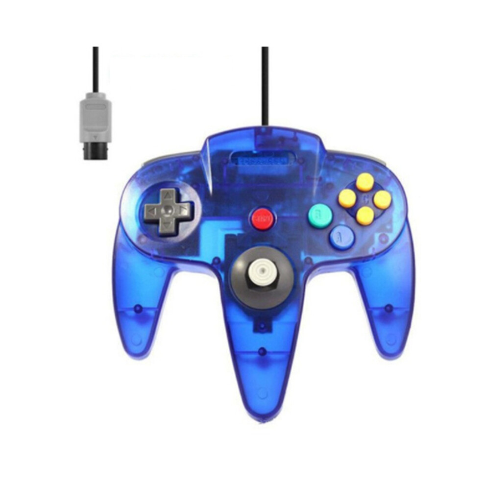 (Transparent ) Wired Controller & Joystick Replacement For Nintendo 64 (N64) Video Game Console Blue 413590759720