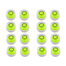 Inclinômetros de Nível Bullseye de Nível de Bolha Circular de 16 Unidades para Telescópio de Nivelamento, Tripé, 10X6mm, Não Adesivo