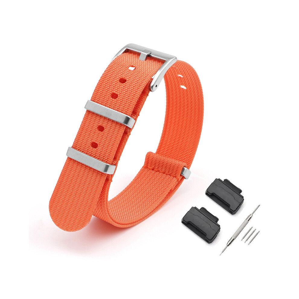 (Orange) Integrated Woven Nylon Strap for G-SHOCK GD120, G-5600, GA-110, 100, 120 Watch Band