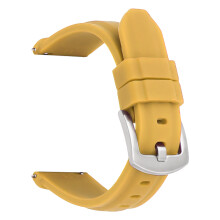 (Yellow, 22MM) 20-26mm Quick Fit Silicone Straps for Garmin, Seiko, Huawei & Samsung Watches
