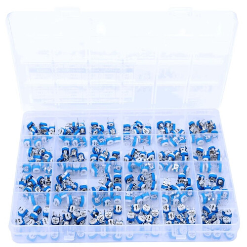 240PCS Potentiometer Variable Resistor Kit, 24 Values (100R-2M-500K??), RM065/63 2