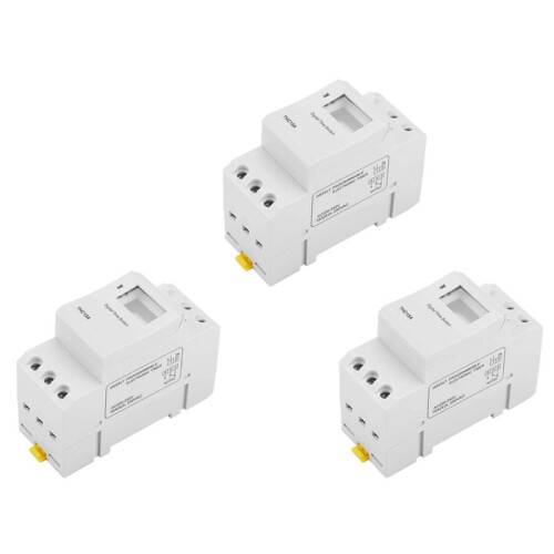 3X THC15A Digital Timer  Programmable Electronic  Control   Delay  DIN Rail AC220-240V