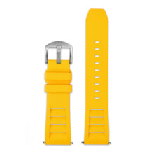 (Yellow, 22MM) Suitable for Swatch, Huawei GT, Cassegou, Seiko: 20/22mm Medu Rubber Strap