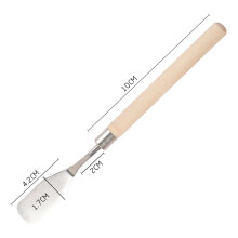 (Flat) Gouache & Oil Paint Scraper Set - Wooden & Stainless Steel Spatula Palette Knife for Mixing, Artist Crafts & Art Supplies