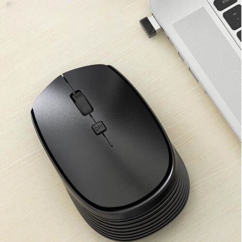 (White) 2.4G Wireless Mouse For Laptop Desktop PC DPI Adjustable Gaming Mouse 2