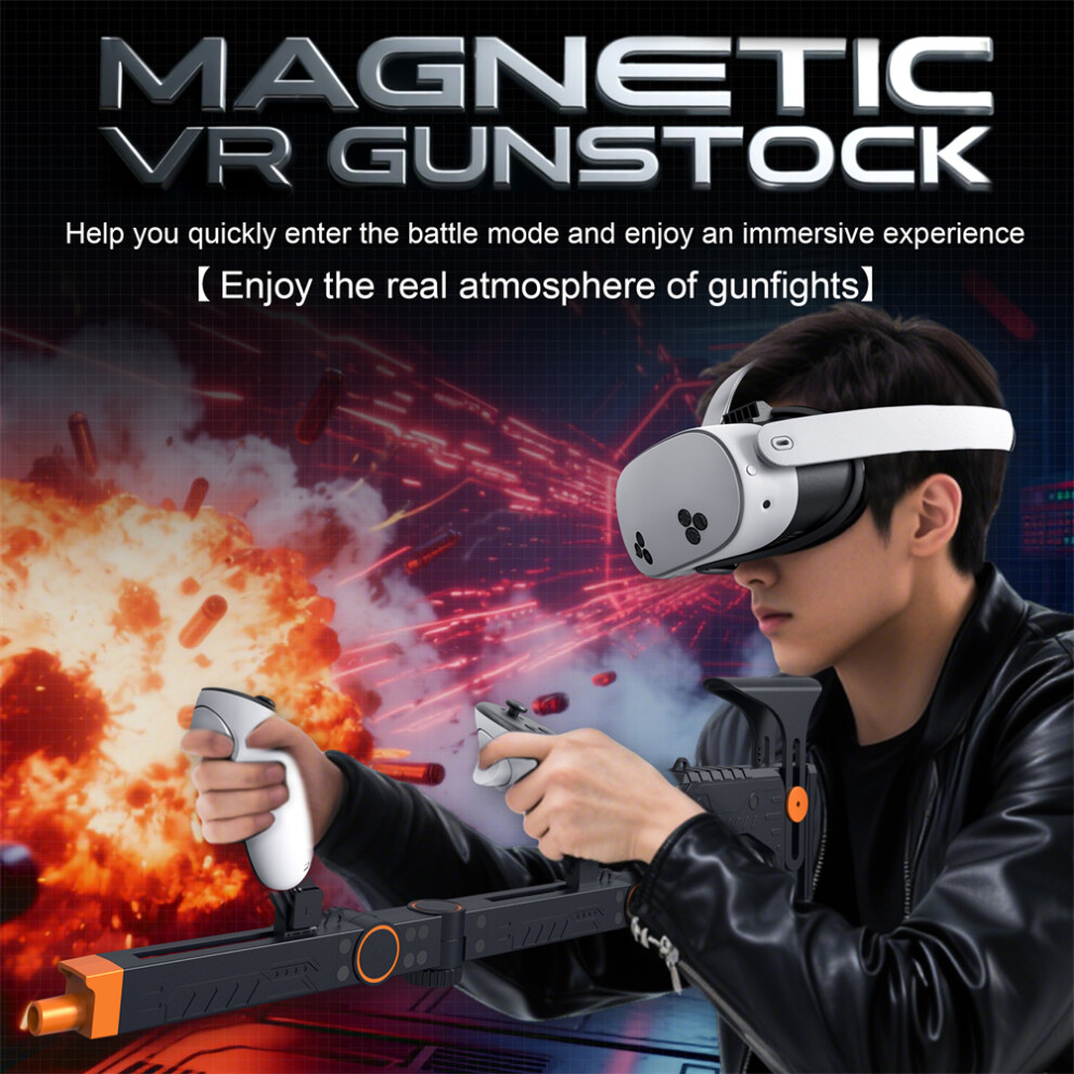 Magnetically Adjustable Machine Gun For Vr Glasses Gamepad For Meta Quest 3/3S 413590761044