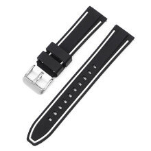 (Black 5, 26MM) Two-Tone Silicone Strap for Huami, Samsung, Xiaomi, Huawei, GT2 | 20-26mm Sizes