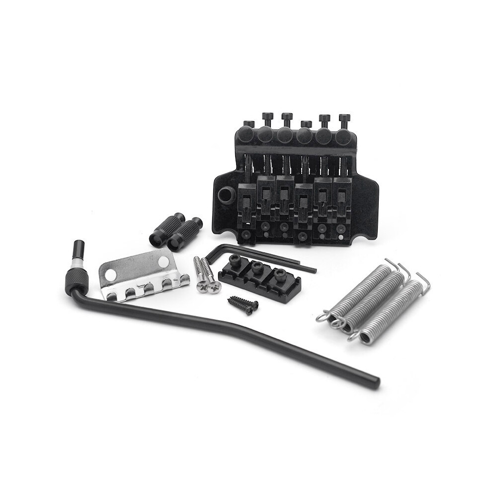 (Black) For Floyd Rose Lic Tremolo System Double Locking Bridge Electric Guitar Instrument Parts