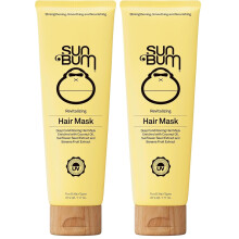 Sun Bum Revitalizing Deep Conditioning Hair Mask - Moisturizing and Restoring Treatment for Damaged Hair - Strengthening - 6 oz (Pack of 2)