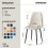 (BEIGE-Suede, 2pcs) Dining Chairs Set w/Padded Seat Metal Leg Kitchen 2