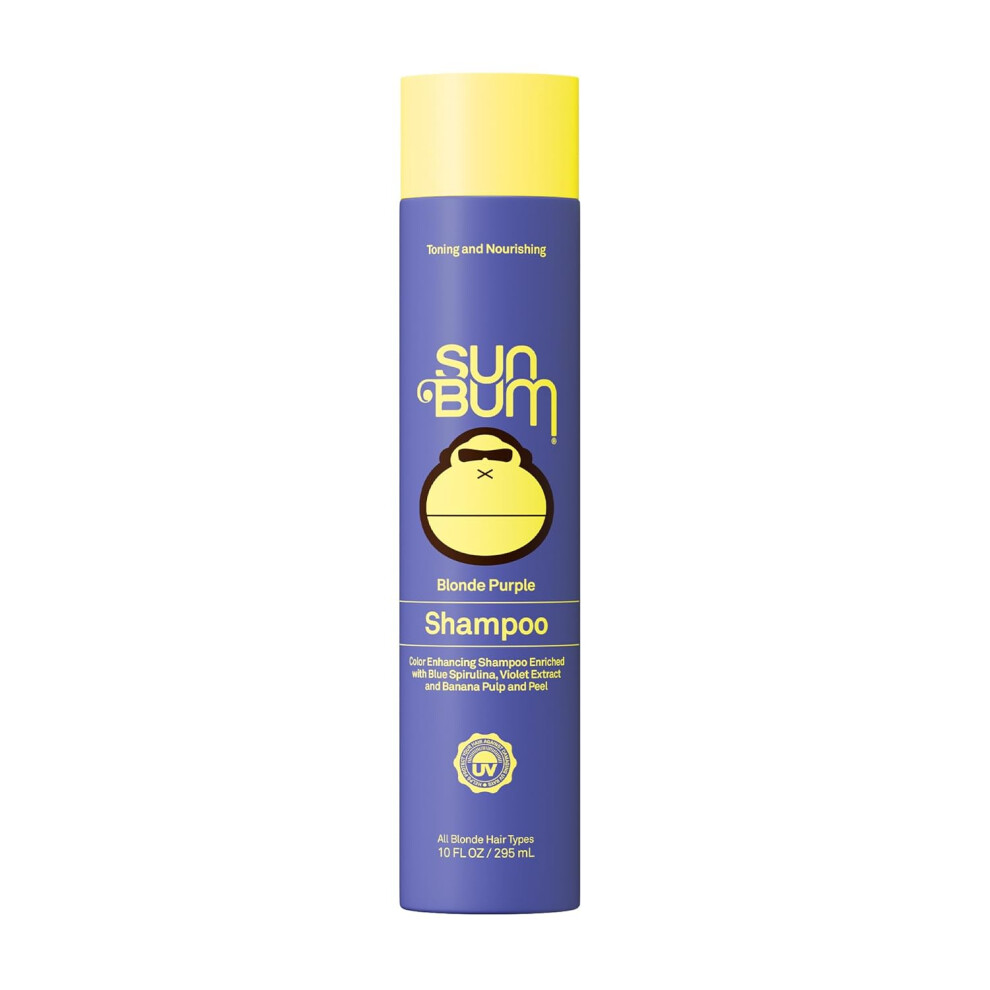 Photos - Hair Product Sun Bum Blonde Purple Shampoo - Cleanses and Prevents Dryness with Deep Moisturizing and Brightening Formula - Color Friendl