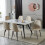 (BEIGE-Suede, 2pcs) Dining Chairs Set w/Padded Seat Metal Leg Kitchen 6