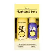 Sun Bum Lighten and Tone Travel Kit - Blonde Hair Lightener and Tone Enhancer - UV Protecting - Vegan and Cruelty Free (4 oz, 1.5 fl oz)