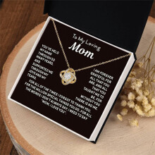 (Gold) To My Mom Necklace: Perfect Birthday & Christmas Gift from Daughter & Son - Sentimental Jewellery
