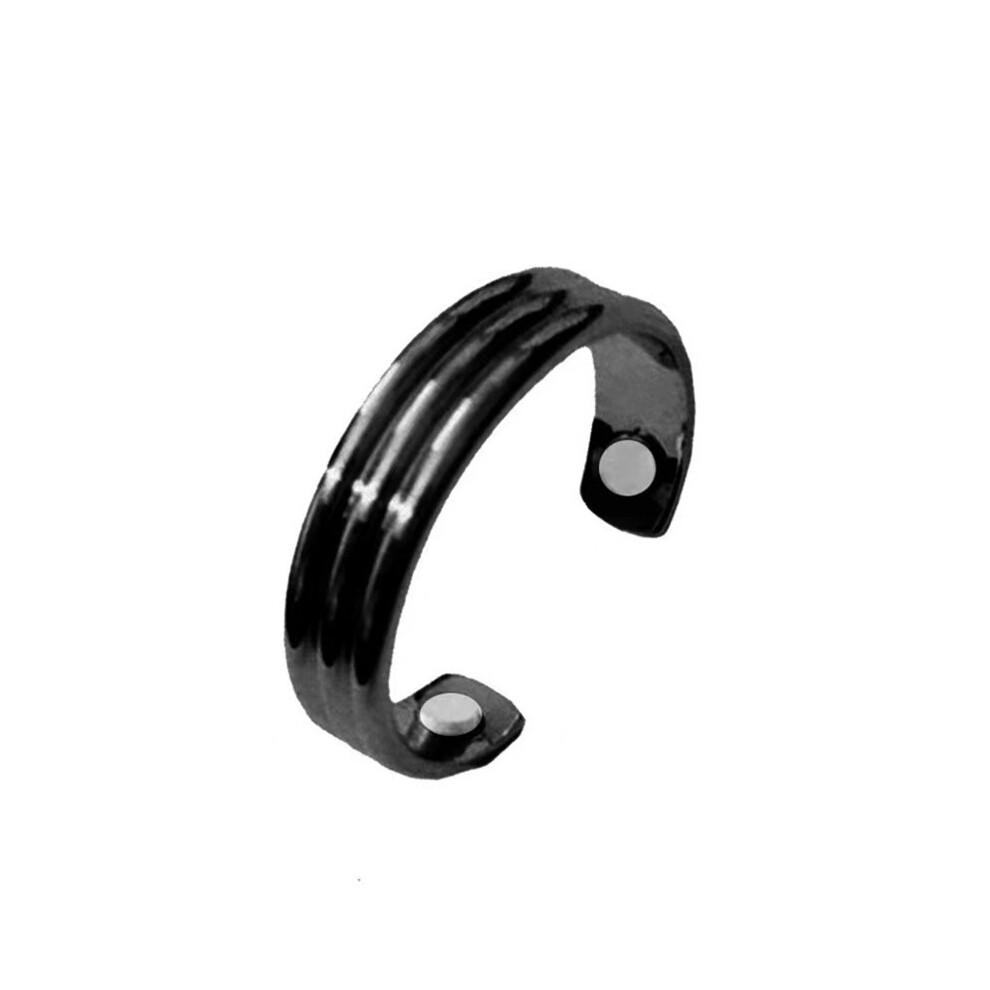 (Black) Magnetic Open Ring for Arthritis Pain Relief & Healing Therapy