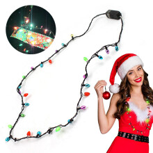 Light Up Christmas Necklace with Bulbs - Perfect Xmas Party Gift