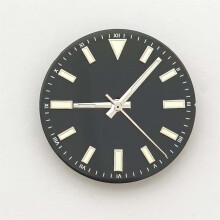 (Black) Enamel 39MM Watch Dial Watch Repair Parts for NH35/ETA2836/8215 Movements