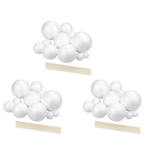 Solar System Project Kit, PlanetModel Crafts 42 Mixed Sized Polystyrene Spheres Balls for School Science Projects