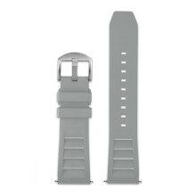 (Grey, 20MM) Suitable for Swatch, Huawei GT, Cassegou, Seiko: 20/22mm Medu Rubber Strap